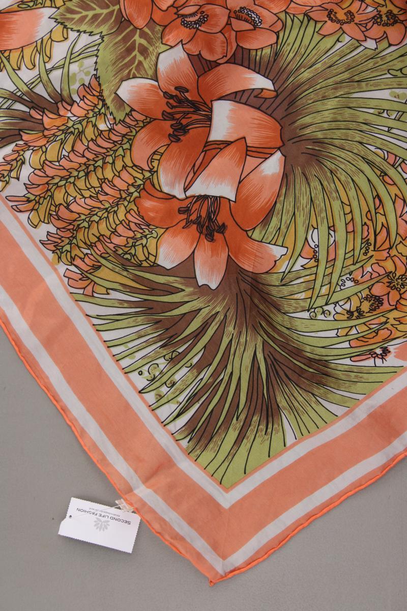 Seidentuch mit Blumenmuster orange