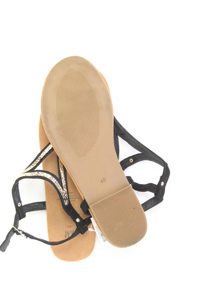 H&M Zehenriemensandalen Gr. 40 schwarz
