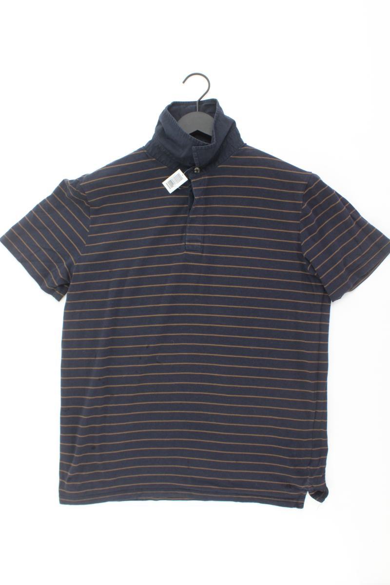 Mexx Poloshirt für Herren Gr. L gestreift Kurzarm blau aus Baumwolle