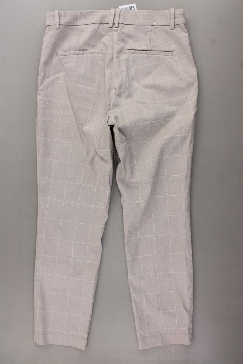 H&M Stoffhose Gr. 42 kariert creme aus Baumwolle