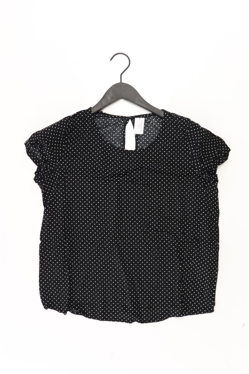 Only Kurzarmbluse Gr. S gepunktet schwarz aus Polyester