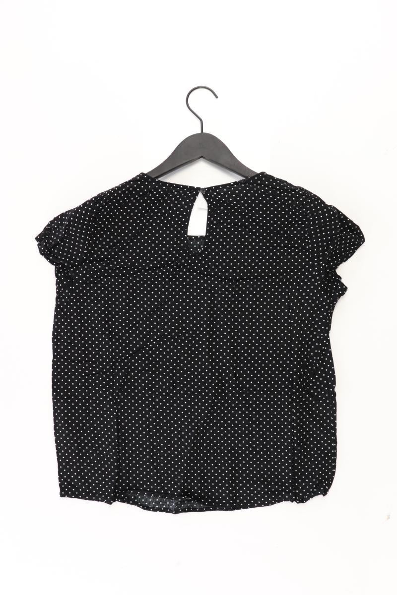 Only Kurzarmbluse Gr. S gepunktet schwarz aus Polyester