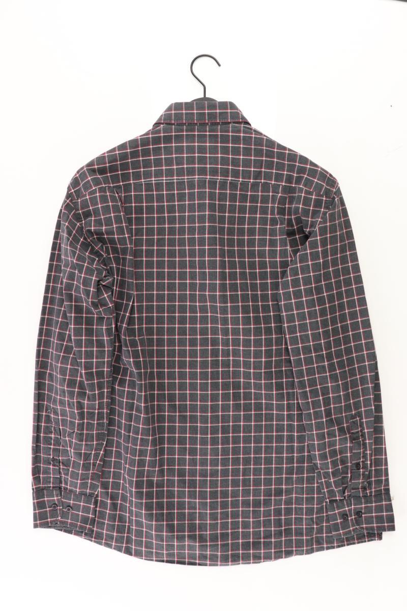 Casa Moda Karohemd für Herren Gr. XL kariert Langarm grau aus Baumwolle