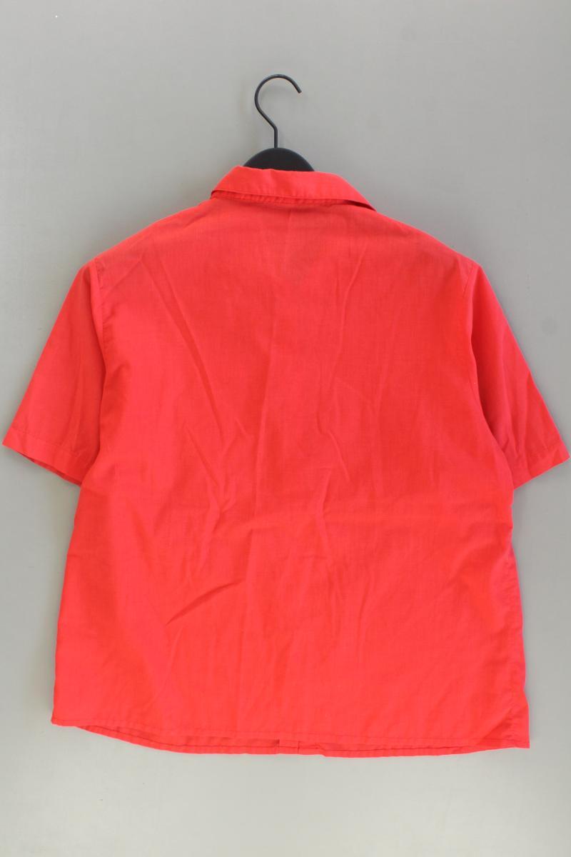 Kurzarmbluse Gr. L rot aus Polyester