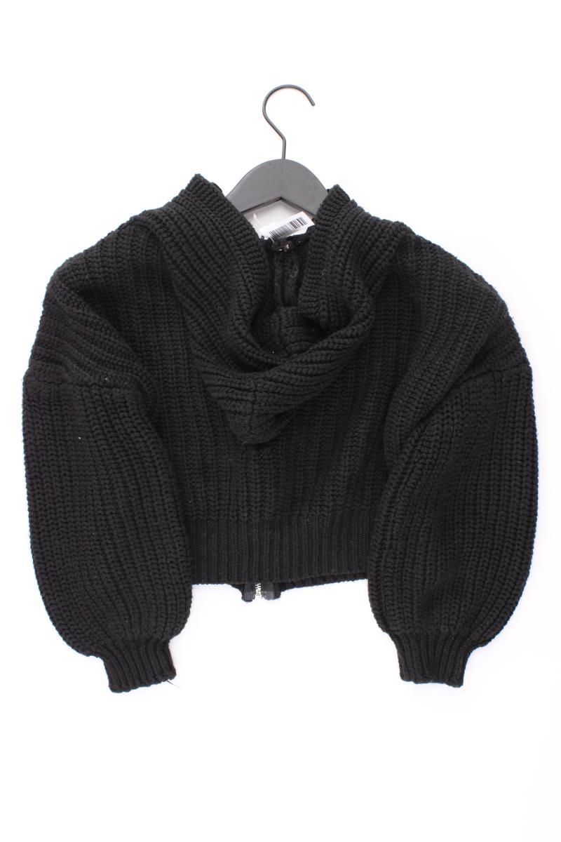 Shein Crop Sweatjacke Gr. S 3/4 Ärmel schwarz aus Polyester