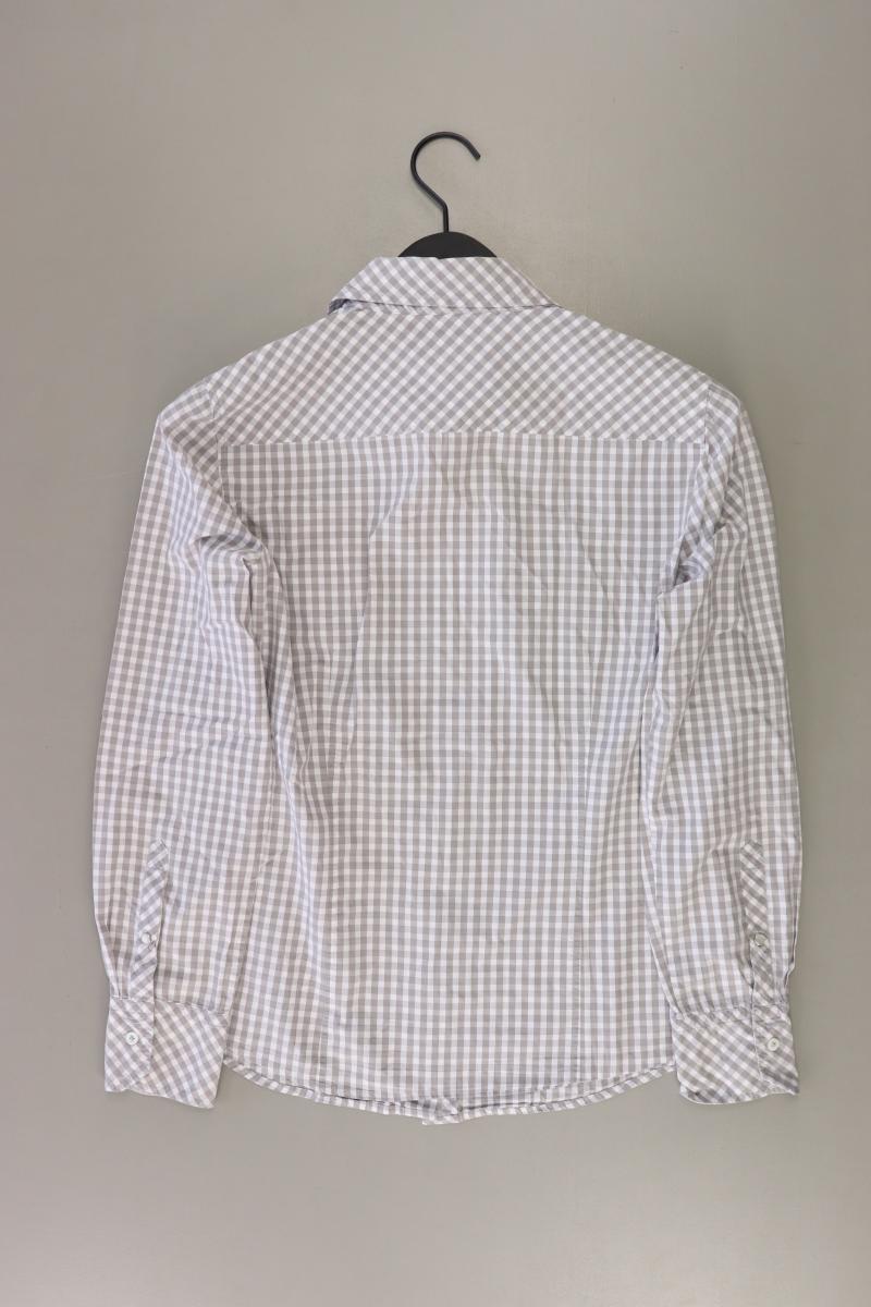Brax Karobluse Gr. 38 kariert Langarm grau aus Baumwolle