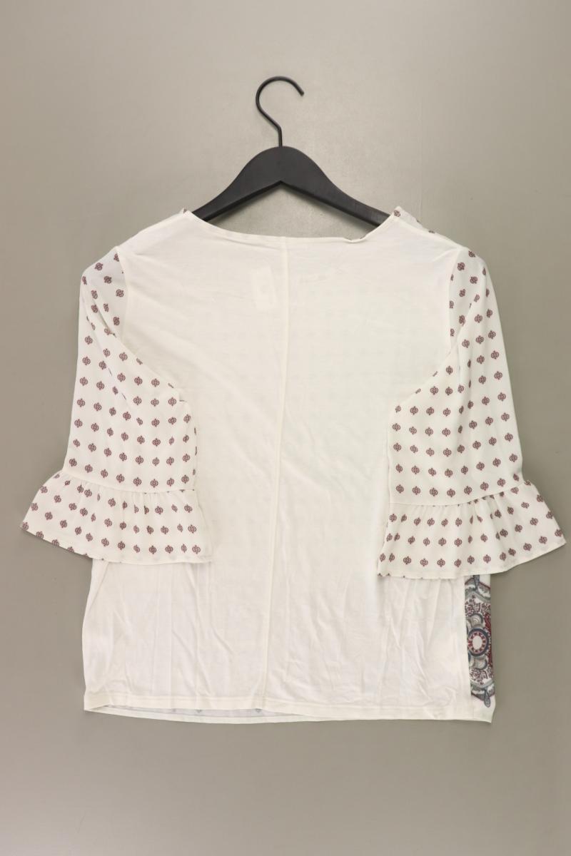 Promod Bluse Gr. M Trompetenärmel weiß aus Polyester