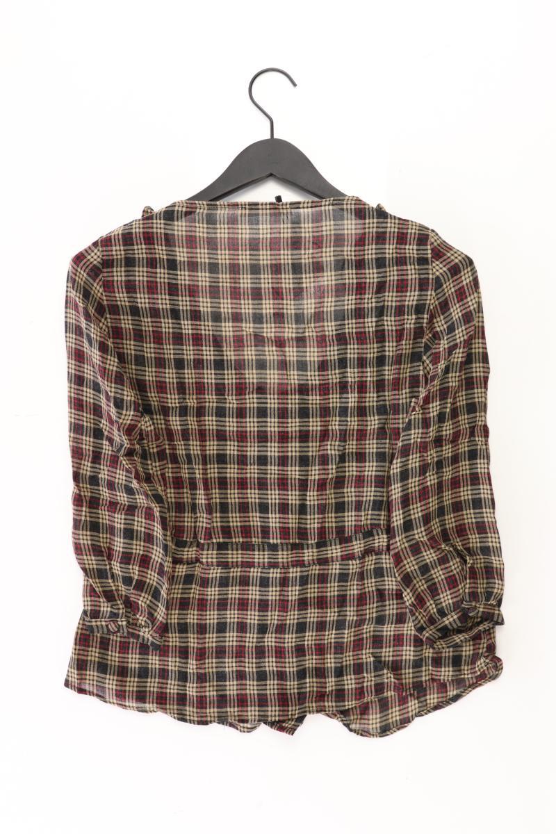 Mango Bluse Gr. XS kariert neu mit Etikett 3/4 Ärmel braun aus Viskose