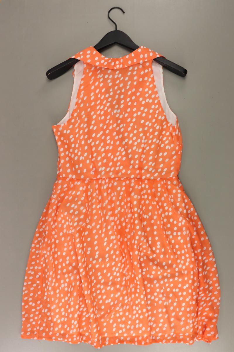 Selection by s.Oliver Midikleid Gr. 40 gepunktet Ärmellos orange aus Polyester
