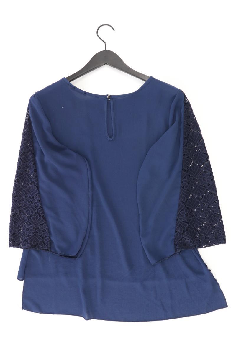 Bluse Gr. L 3/4 Ärmel blau aus Polyester