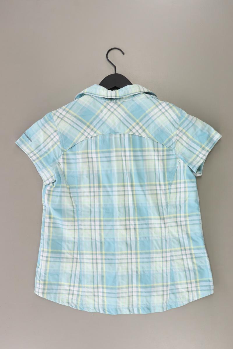 Columbia Karobluse Gr. L kariert Kurzarm türkis aus Nylon