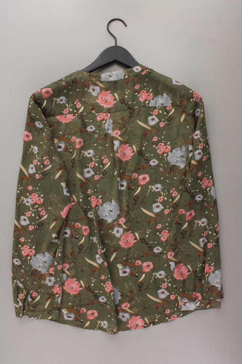 Culture Langarmbluse Gr. XL mit Blumenmuster olivgrün aus Polyester