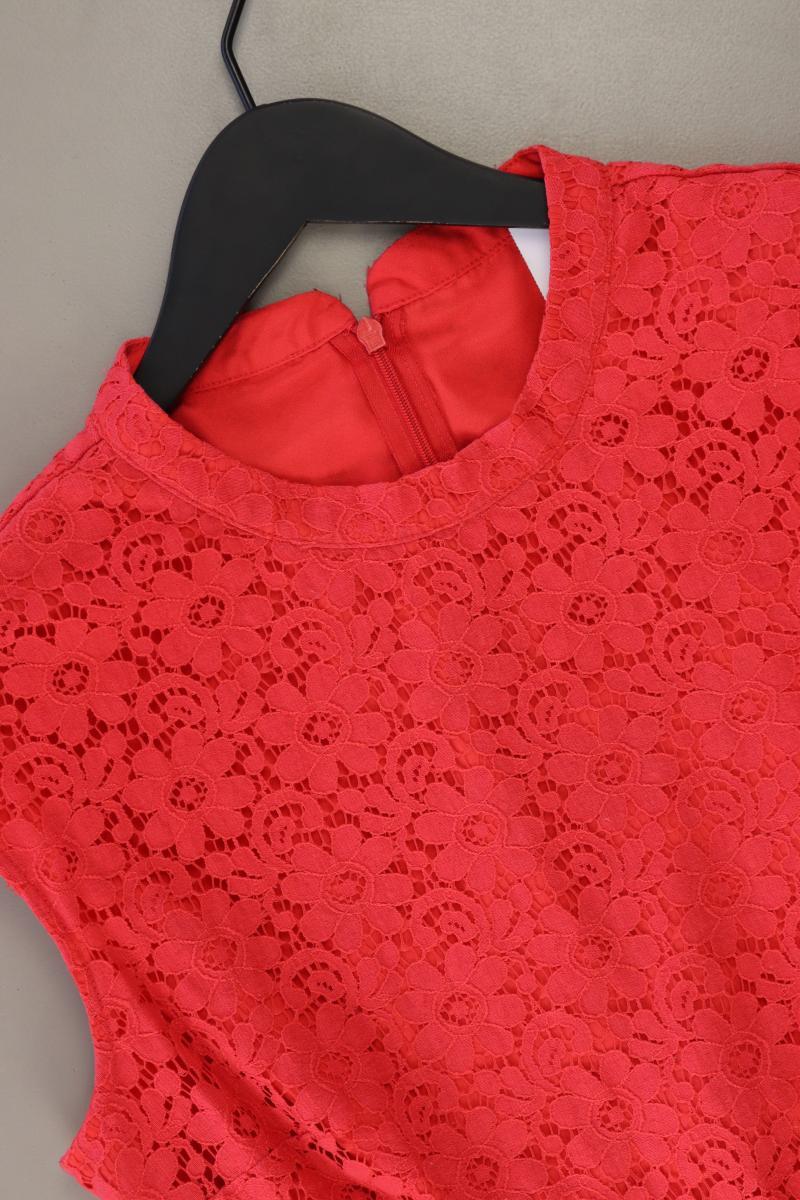 Spitzenbluse Gr. S Ärmellos rot aus Polyamid
