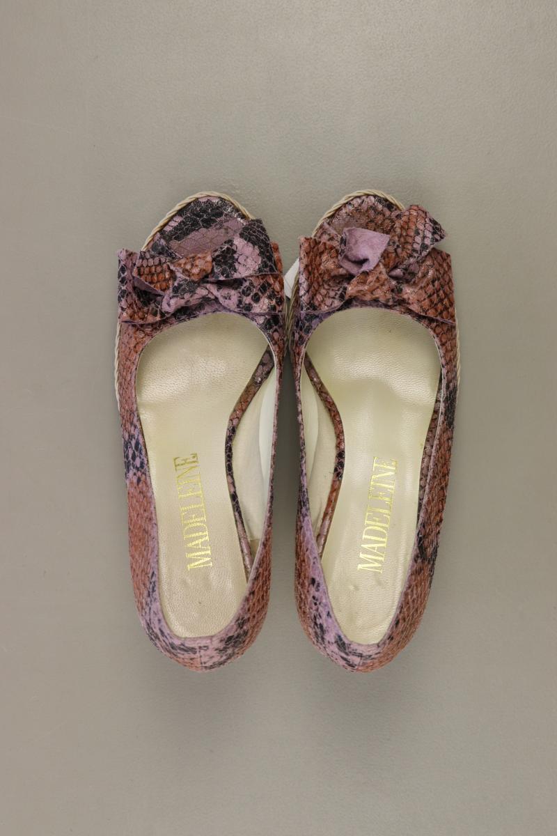 Madeleine Keilsandaletten Gr. 36 mit Tierdruck lila