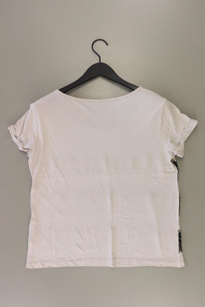 Street One T-Shirt Gr. 42 Kurzarm creme aus Viskose