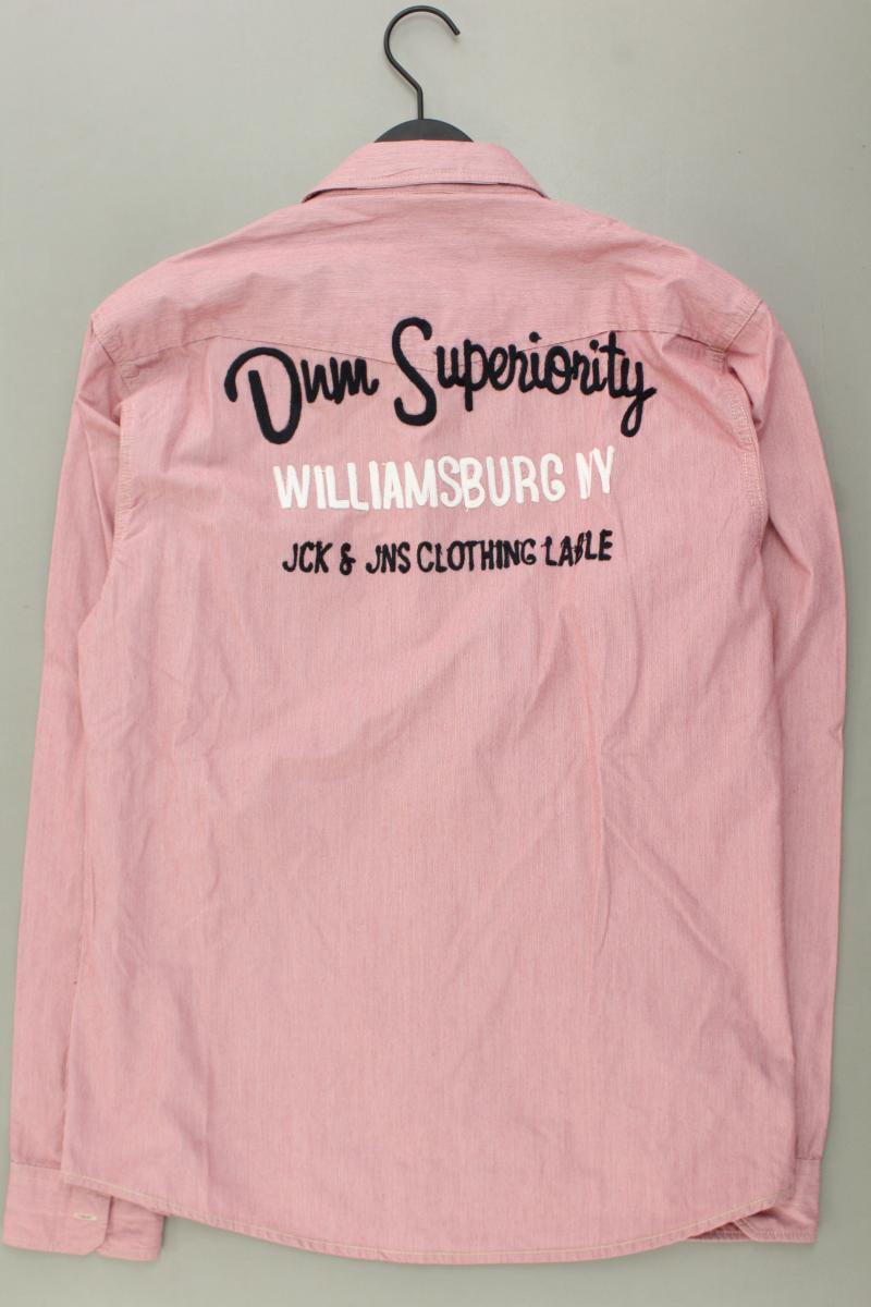 Jack & Jones Langarmhemd für Herren Gr. L rosa aus Baumwolle
