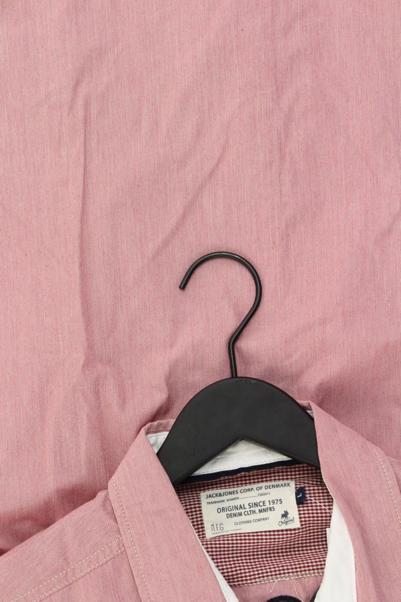 Jack & Jones Langarmhemd für Herren Gr. L rosa aus Baumwolle