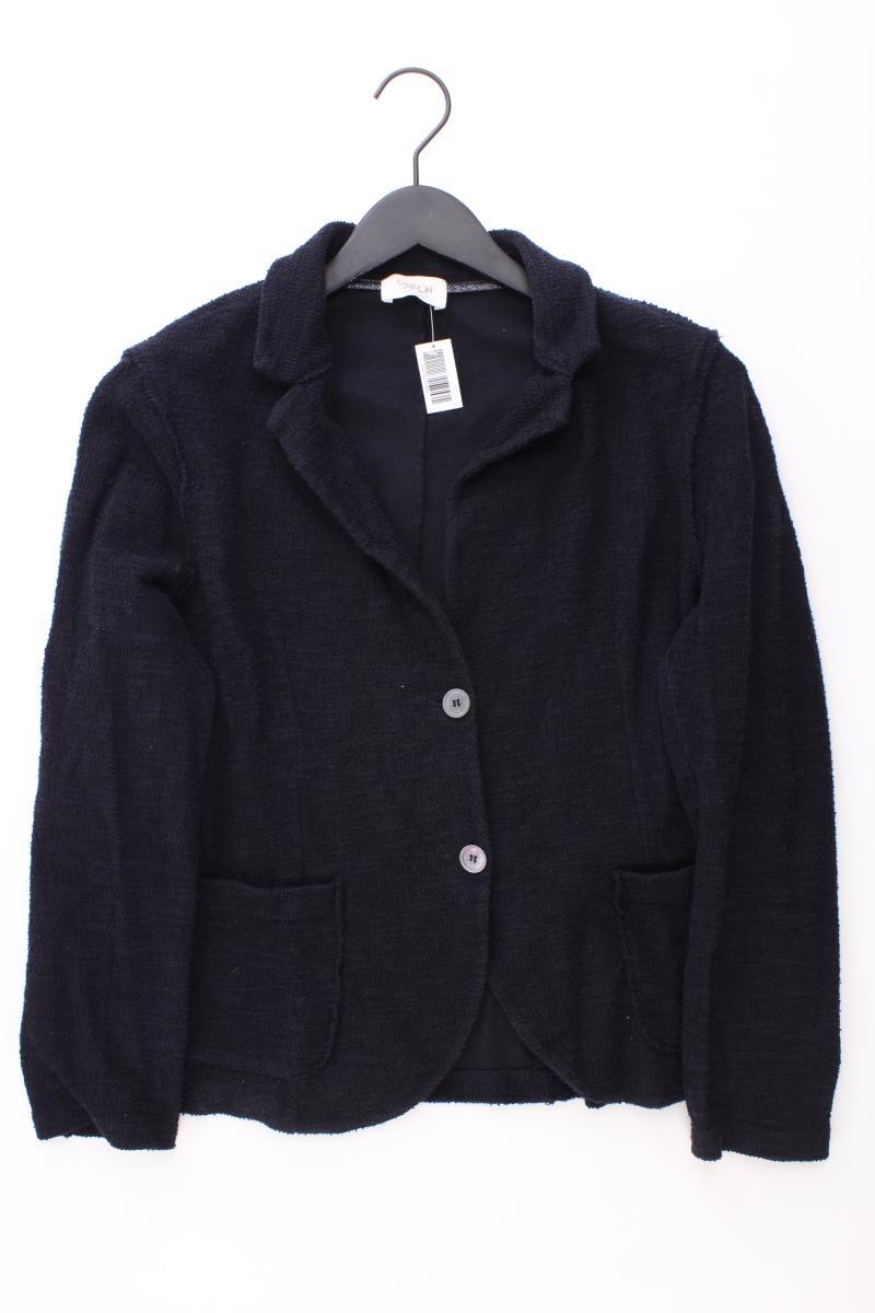 Cartoon Strickblazer Gr. 44 blau aus Baumwolle
