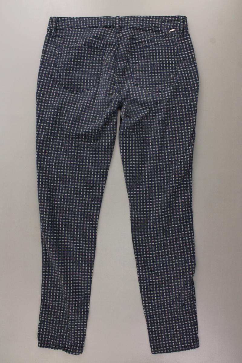 Esprit Five-Pocket-Hose Gr. 40 geometrisches Muster blau aus Baumwolle