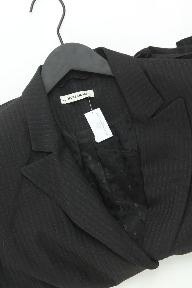 More&More Blazer Gr. 40 gestreift schwarz aus Polyester