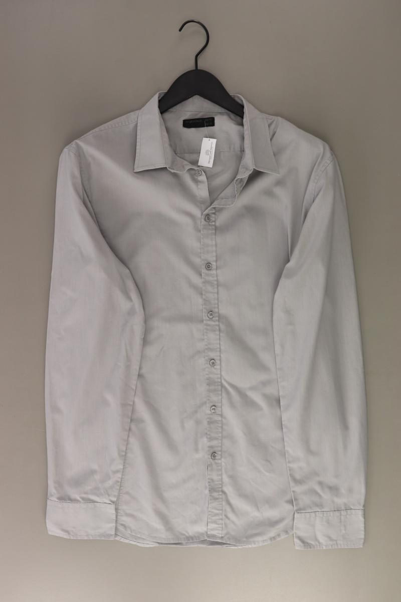 Piaza Italia Langarmhemd für Herren Gr. XXL grau