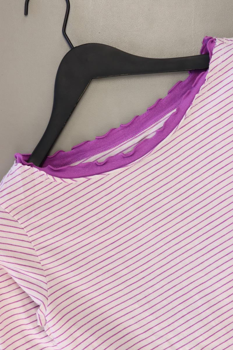 edc by Esprit Ringelshirt Gr. S gestreift 3/4 Ärmel lila aus Baumwolle