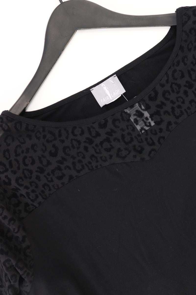 FAIR LADY Langarmbluse Gr. 38 mit Tierdruck schwarz