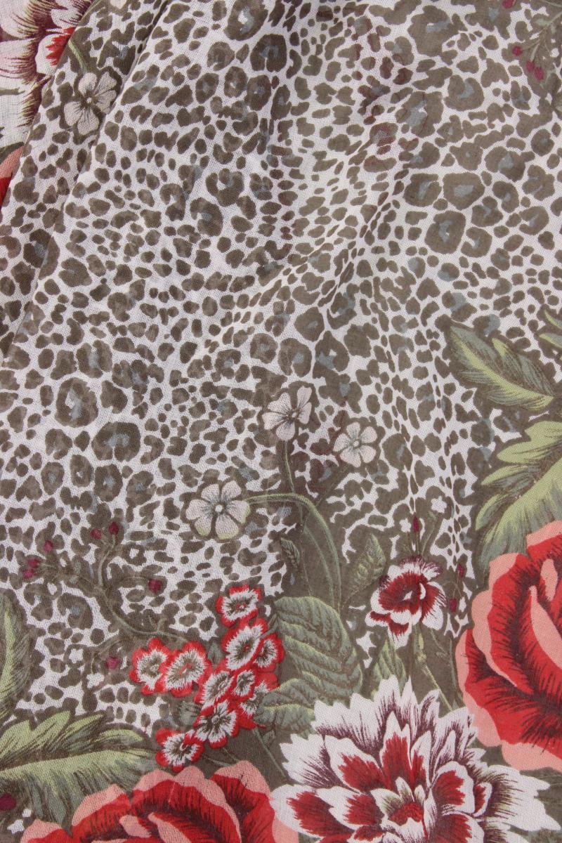 Tuch mit Blumenmuster olivgrün