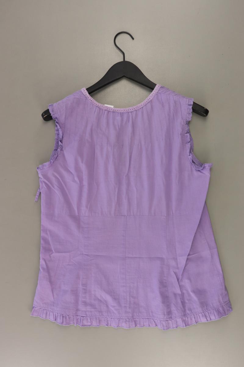 Ärmellose Bluse Gr. 42 lila aus Baumwolle