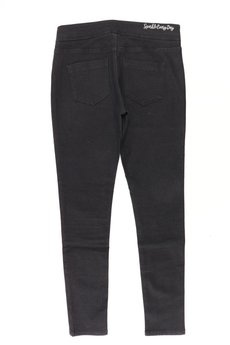 Street One Jeggings Gr. W28 mit Glitzer schwarz aus Baumwolle