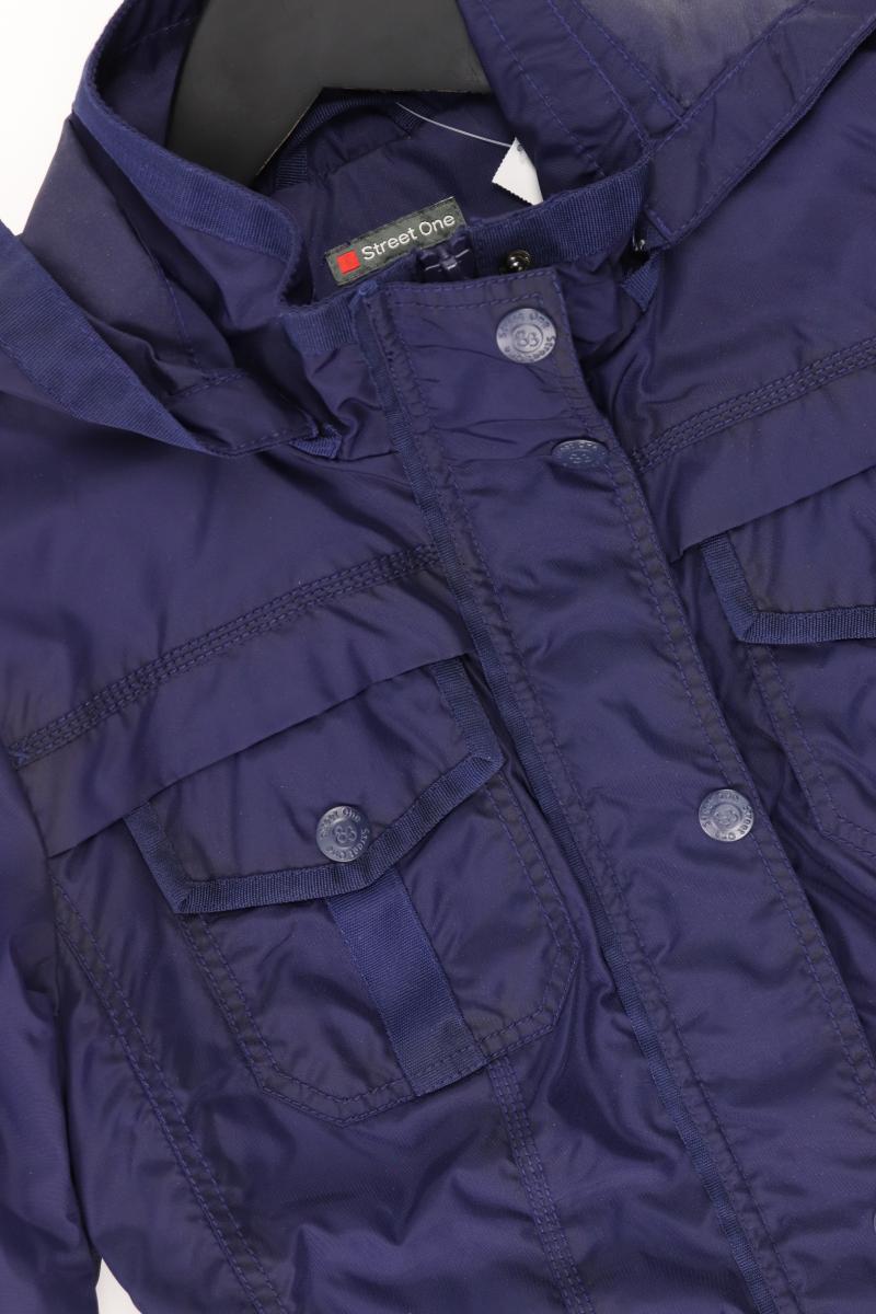 Street One Kapuzenjacke Gr. 38 mit Gürtel blau aus Nylon