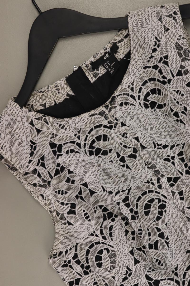H&M Spitzenkleid Gr. 38 Ärmellos grau aus Baumwolle