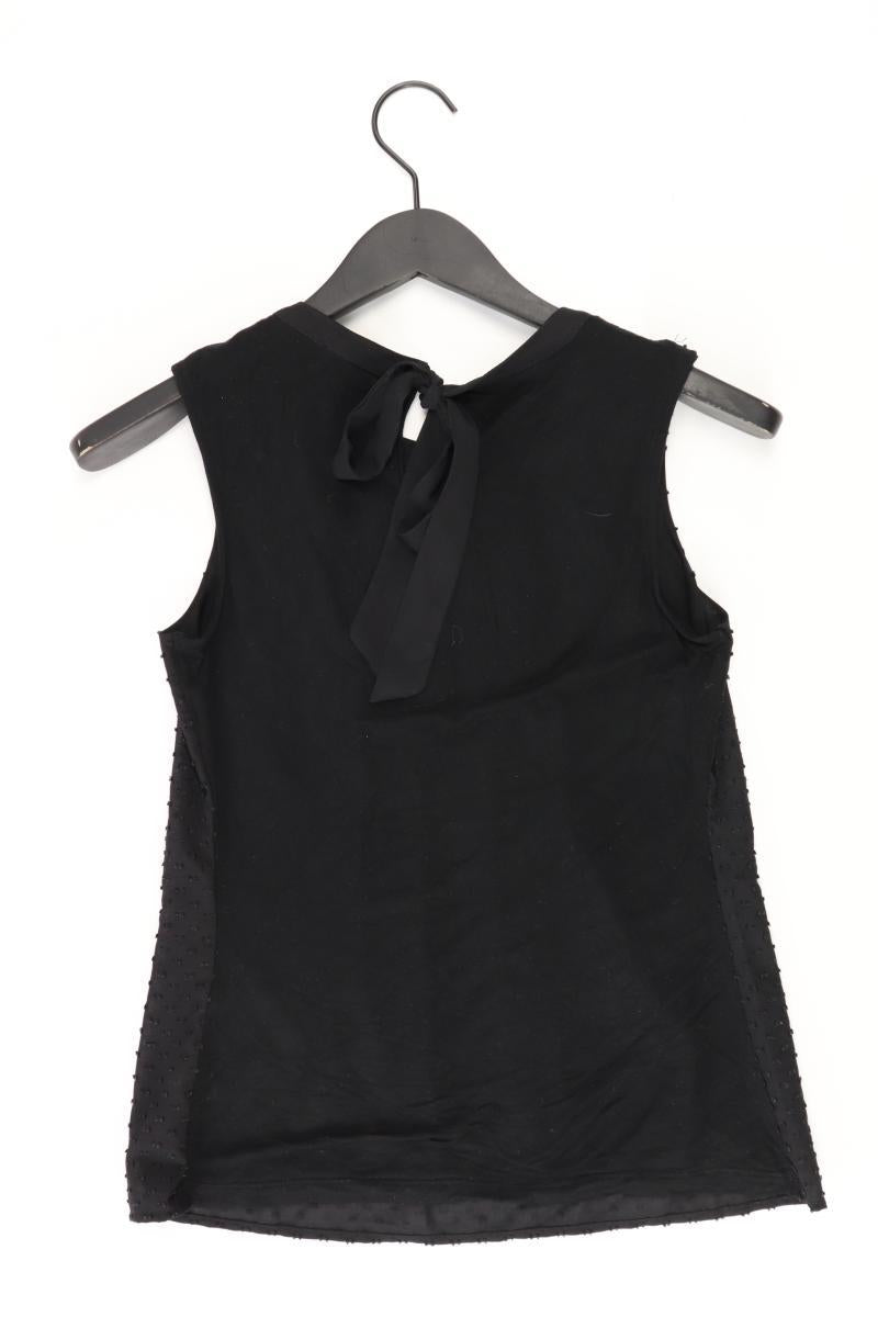 Schluppenbluse Gr. M Ärmellos schwarz aus Polyester