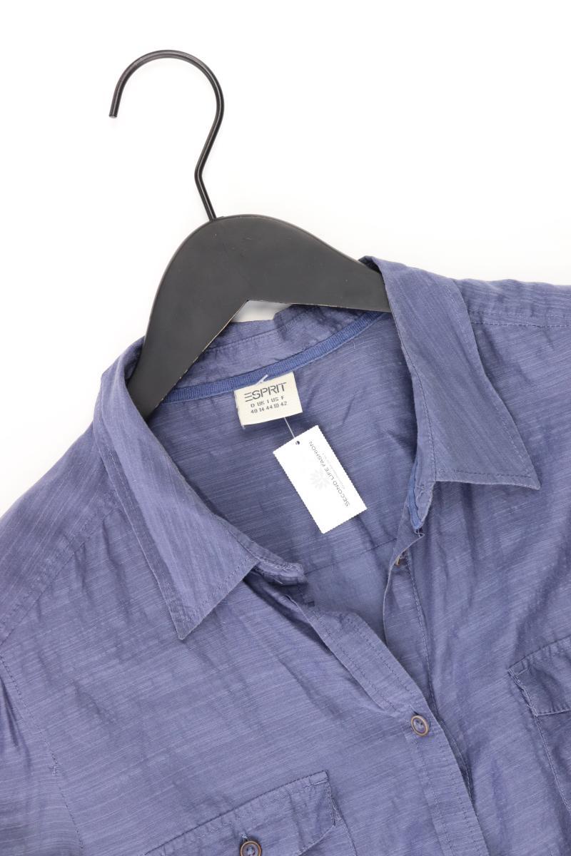 Esprit Langarmbluse Gr. 40 blau