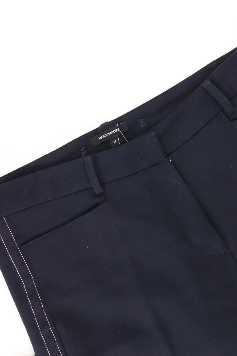 More&More Anzughose Gr. 36 blau aus Baumwolle