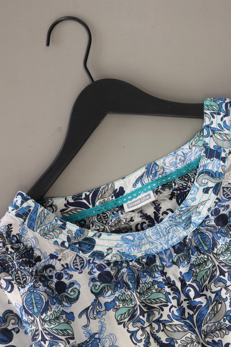 Street One Tunika Gr. 36 mit Blumenmuster Langarm blau aus Viskose