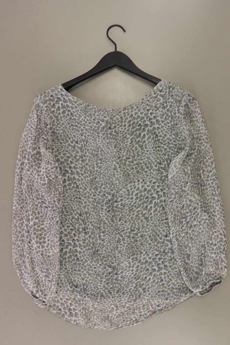 Langarmbluse Gr. 38 mit Tierdruck grau