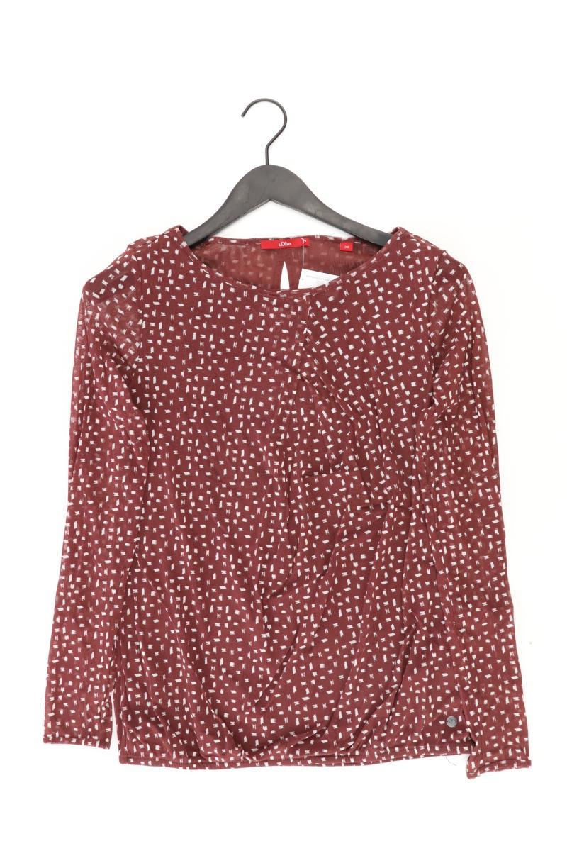 s.Oliver Langarmbluse Gr. 38 rot aus Polyester