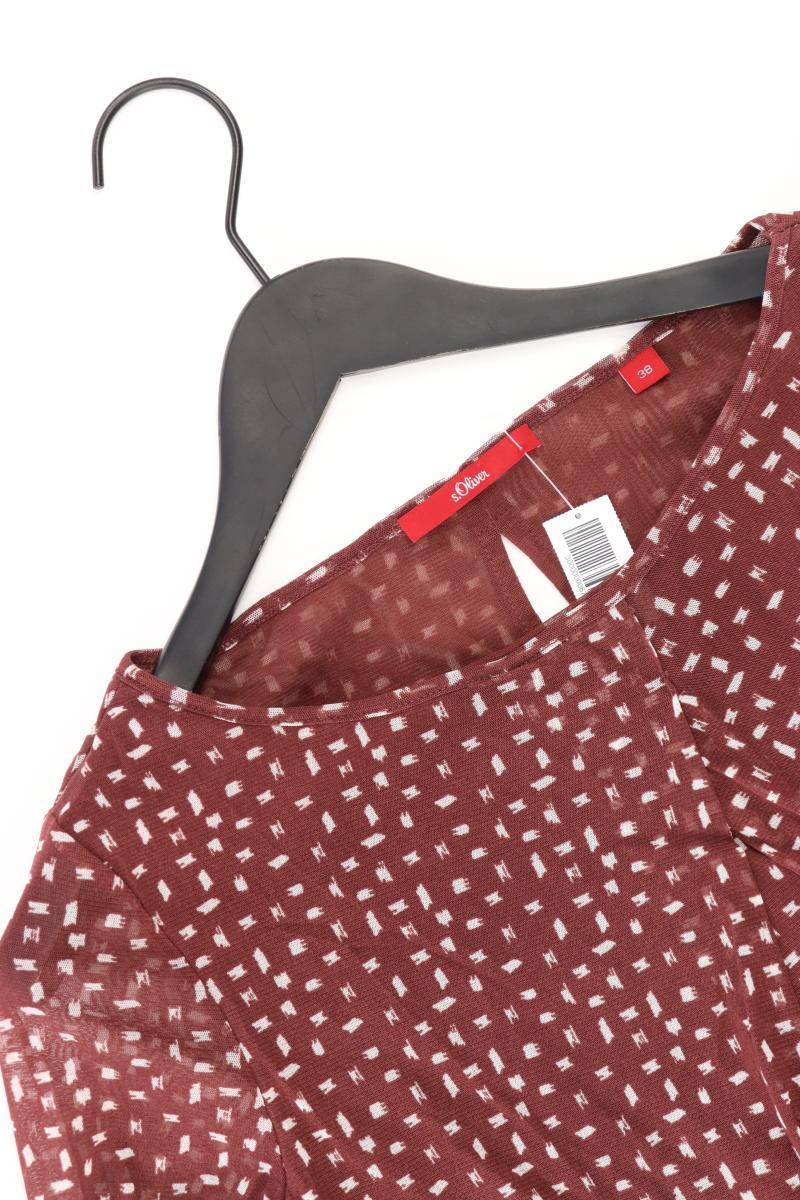 s.Oliver Langarmbluse Gr. 38 rot aus Polyester