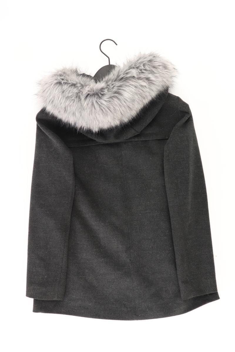 Kapuzenmantel Gr. 36 grau aus Polyester
