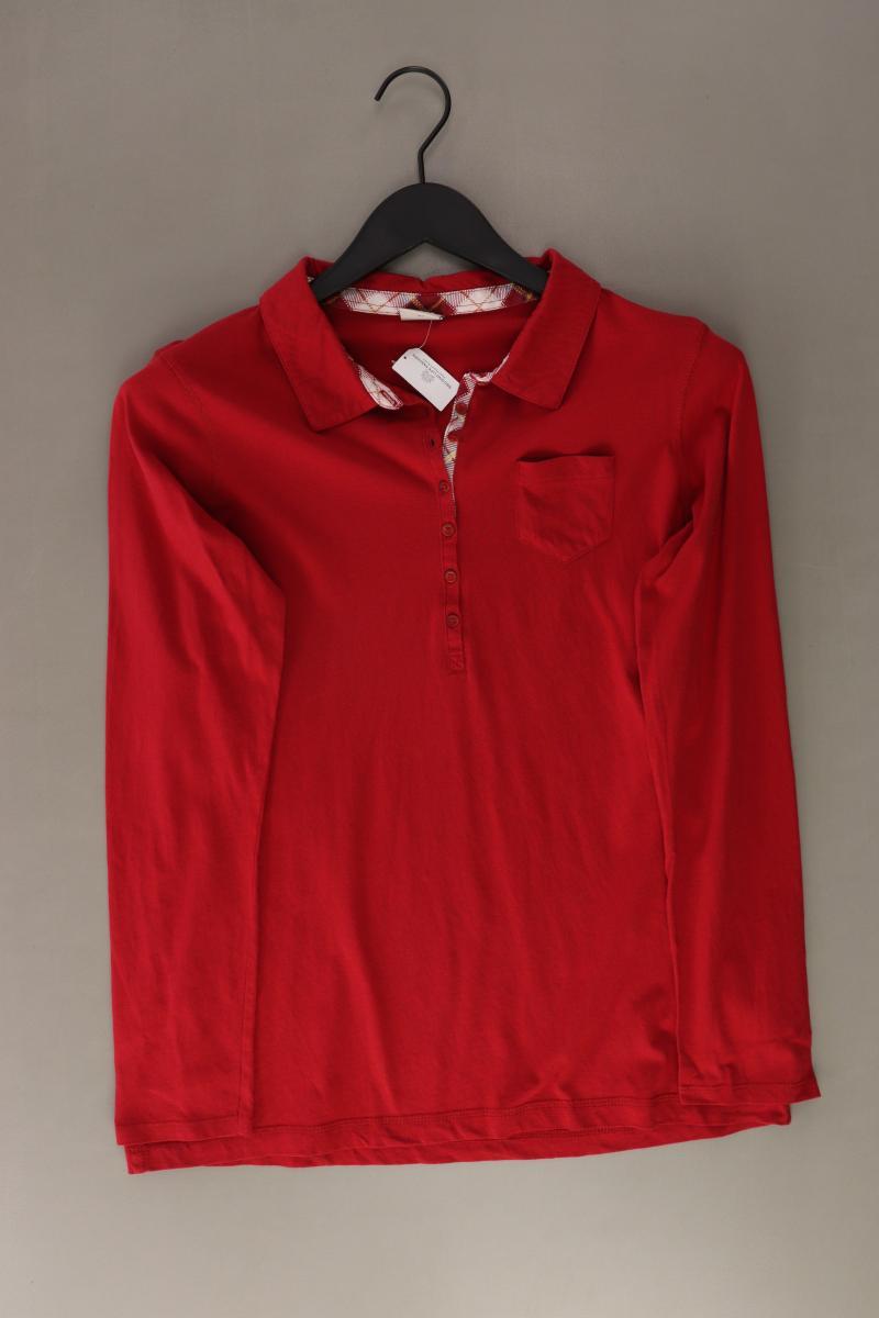 Esprit Poloshirt Gr. XXL Langarm rot aus Baumwolle
