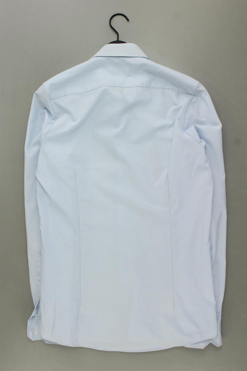 MARVELIS Langarmhemd für Herren Gr. Hemdgröße 40 blau aus Baumwolle