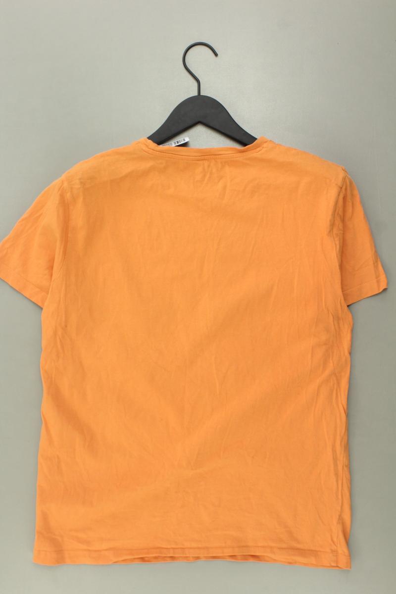 Tom Tailor Printshirt für Herren Gr. L Kurzarm orange