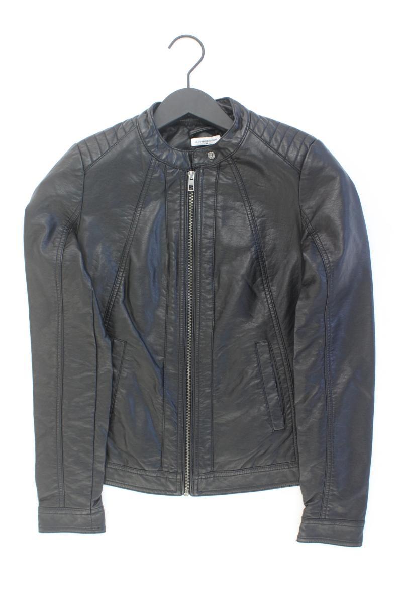 Jacqueline de Yong Kunstlederjacke Gr. 34 schwarz aus Polyurethan