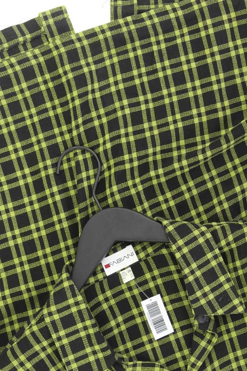 FABIANI Karobluse Gr. 48 kariert Langarm schwarz aus Polyester