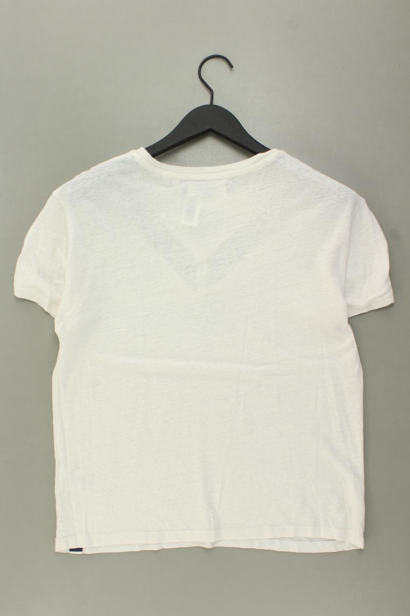 Superdry T-Shirt Gr. 40 Kurzarm creme aus Leinen