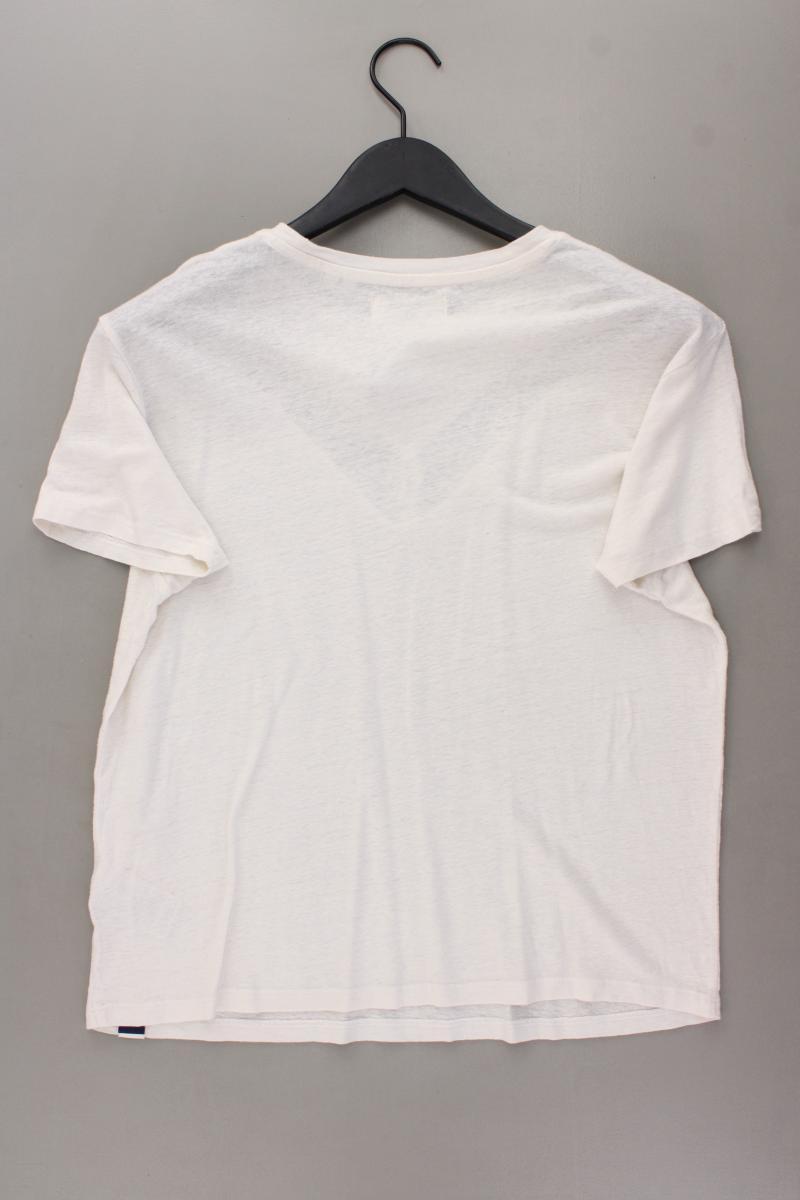 Superdry T-Shirt Gr. 40 Kurzarm creme aus Leinen