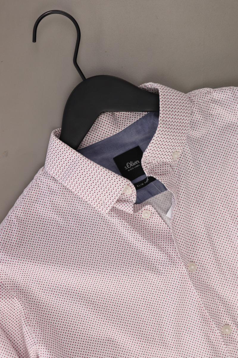 s.Oliver Langarmhemd für Herren Gr. Hemdgröße 39 rosa aus Baumwolle