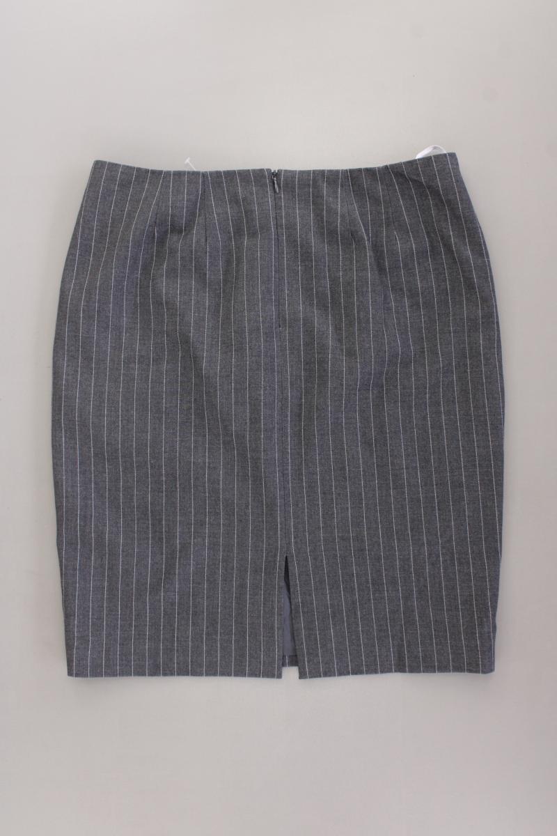 Patrizia Dini Bleistiftrock Gr. 38 gestreift mit Nieten grau aus Polyester