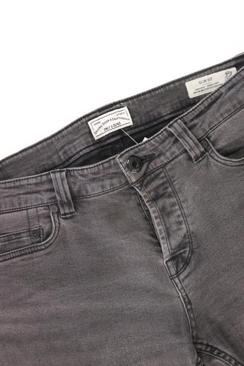 ONLY & SONS Skinny Jeans für Herren Gr. W29/L30 grau aus Baumwolle
